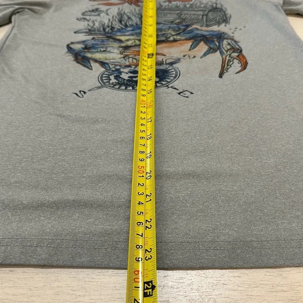 Salt Life. Boy’s Gray Tee with Colorful Crab Design